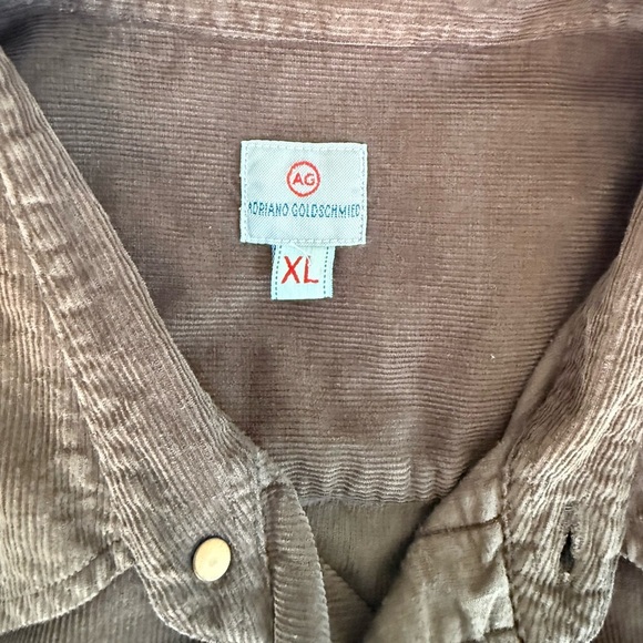 AG Adriano Goldschmied XL Corduroy Shirt Brown Long Sleeve 100% Cotton - Picture 4 of 7